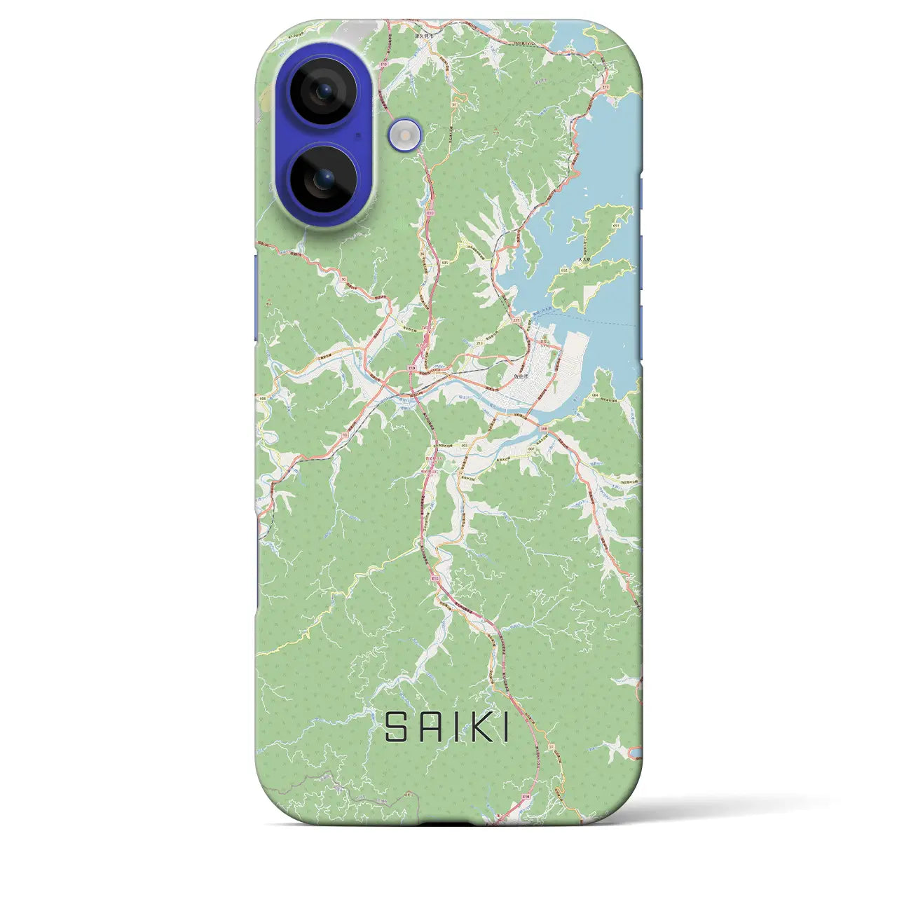 【佐伯(大分県)】地図柄iPhoneケース(バックカバータイプ)ナチュラル・iPhone 16 Pro Max 用