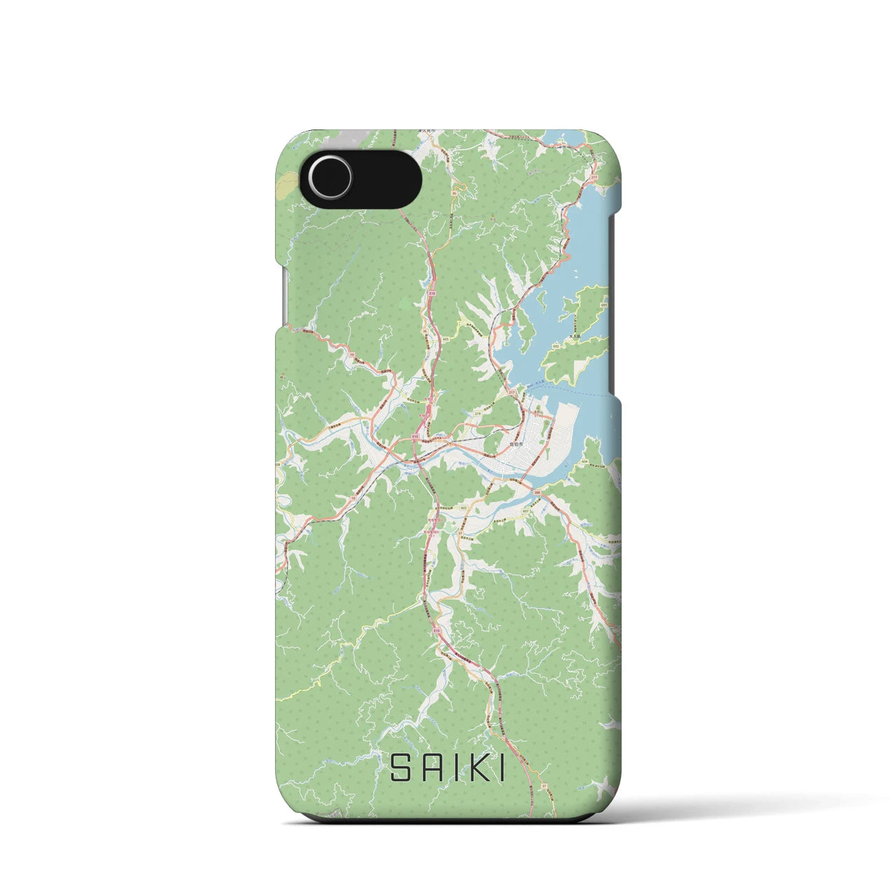 【佐伯(大分県)】地図柄iPhoneケース(バックカバータイプ)