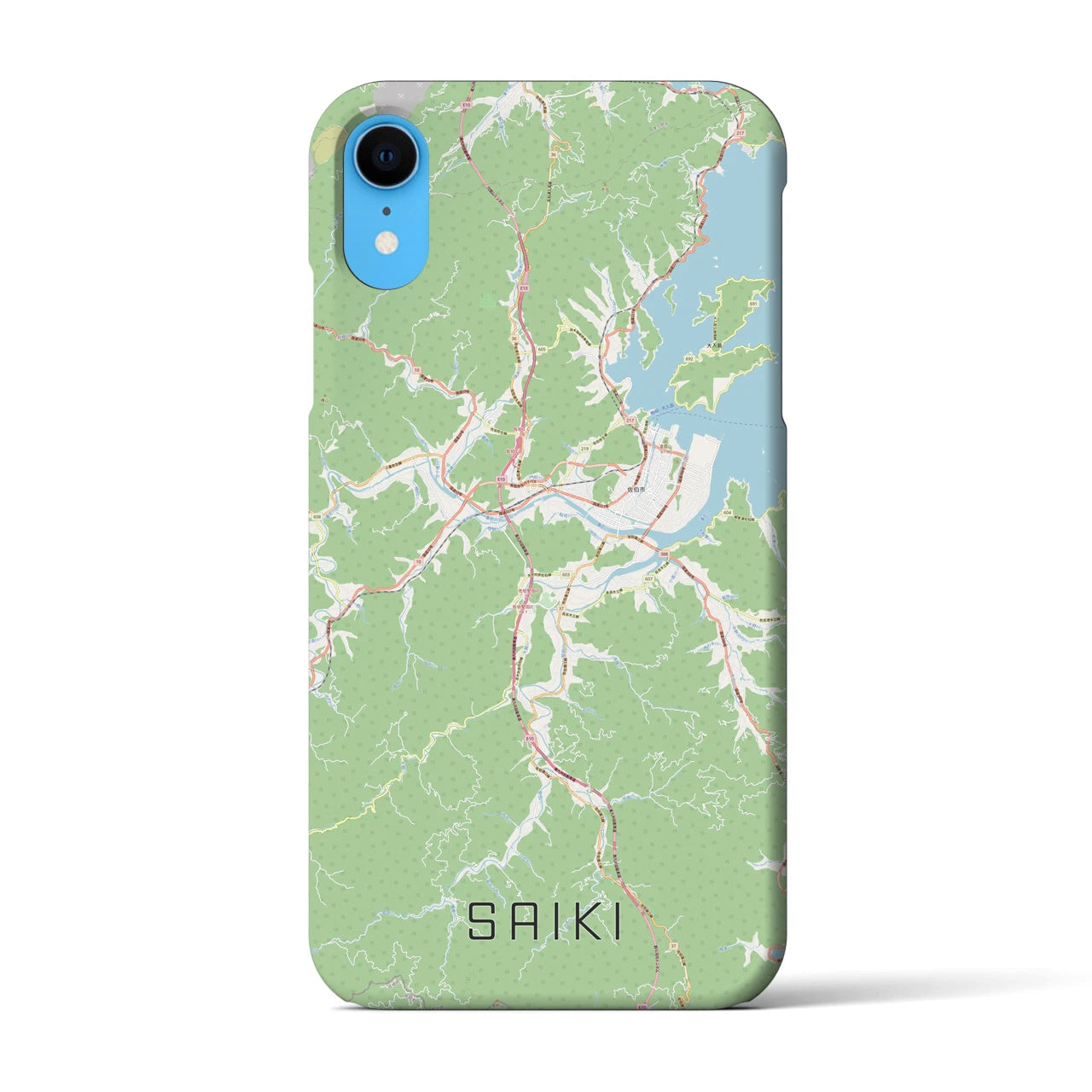 【佐伯(大分県)】地図柄iPhoneケース(バックカバータイプ)
