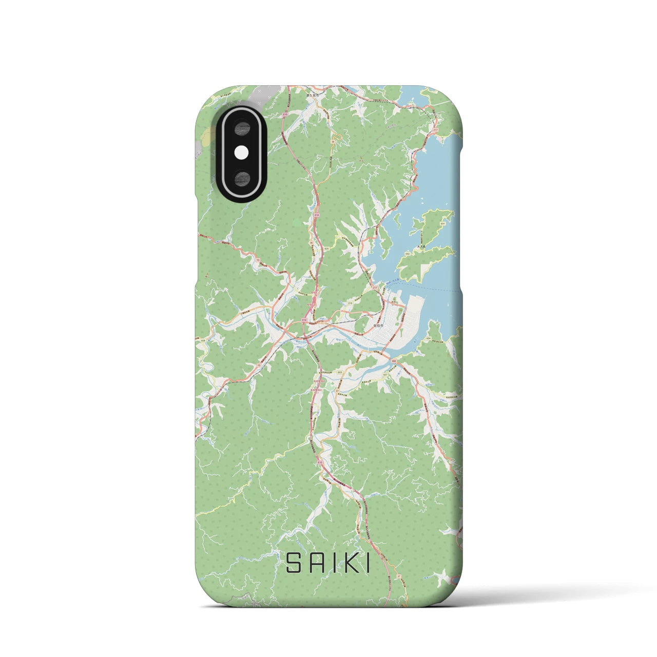 【佐伯(大分県)】地図柄iPhoneケース(バックカバータイプ)