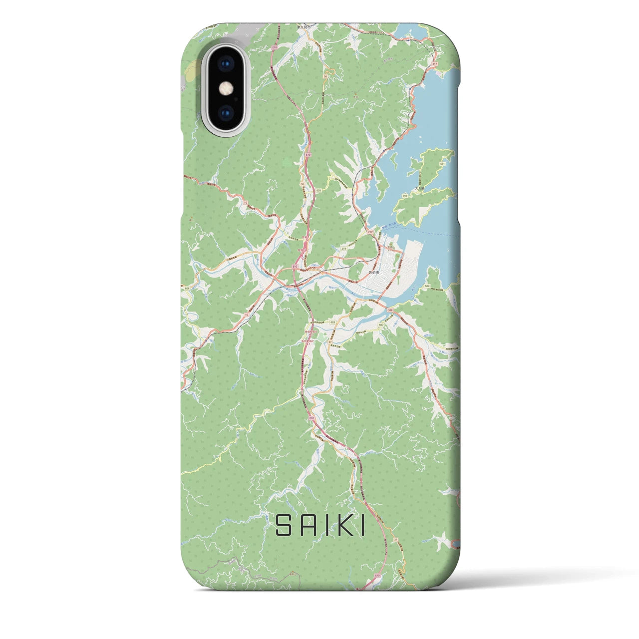 【佐伯(大分県)】地図柄iPhoneケース(バックカバータイプ)