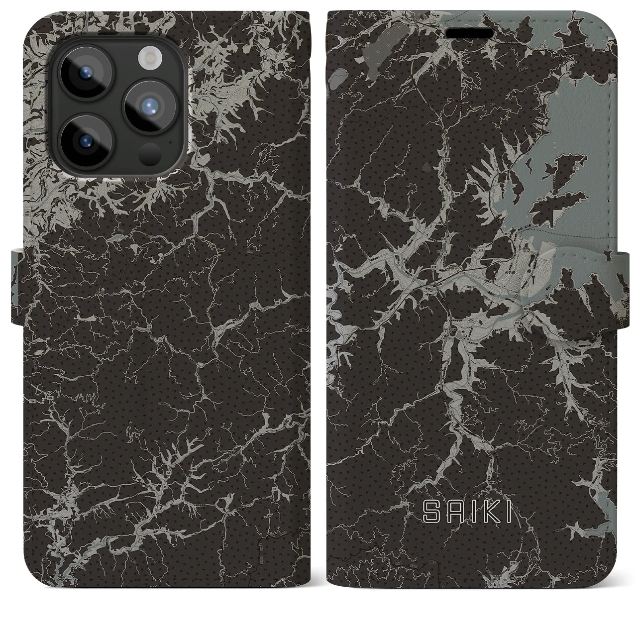 【佐伯(大分県)】地図柄iPhoneケース(手帳タイプ)