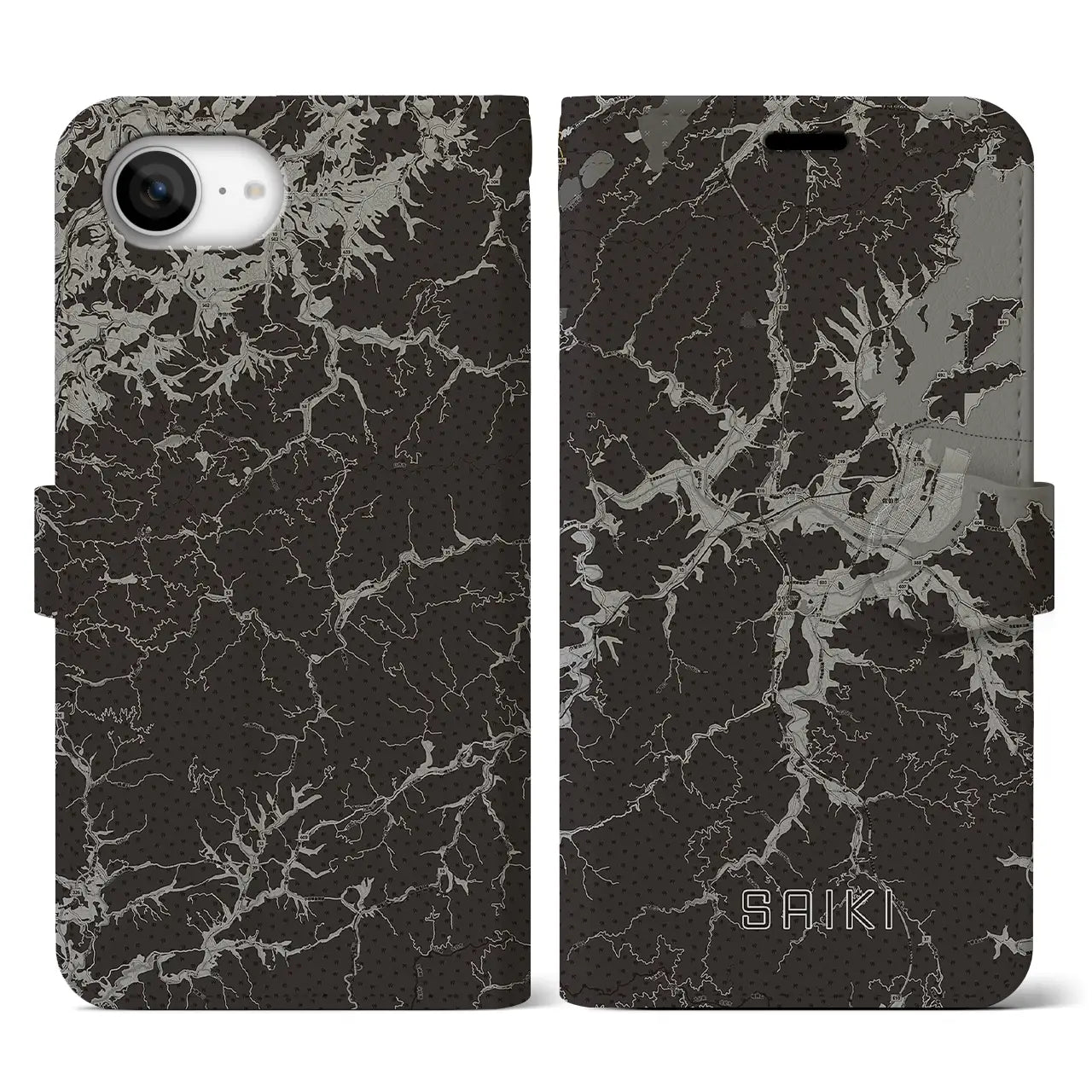 【佐伯(大分県)】地図柄iPhoneケース(手帳タイプ)