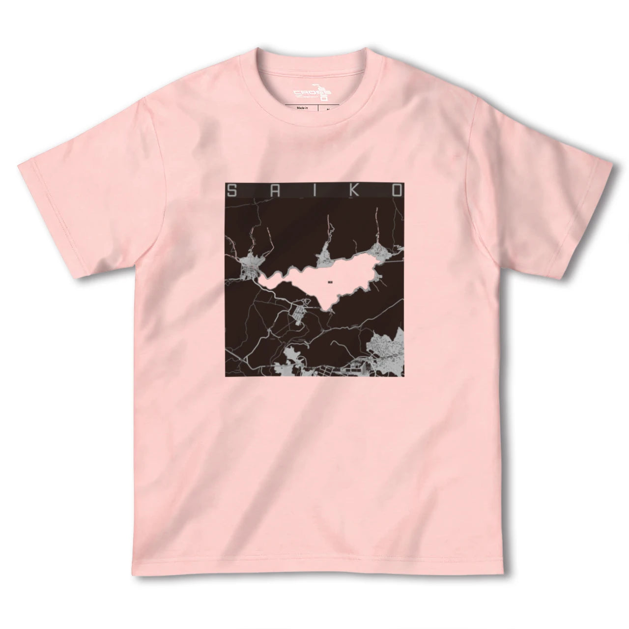 【西湖(山梨県)】地図柄ヘビーウェイトTシャツ