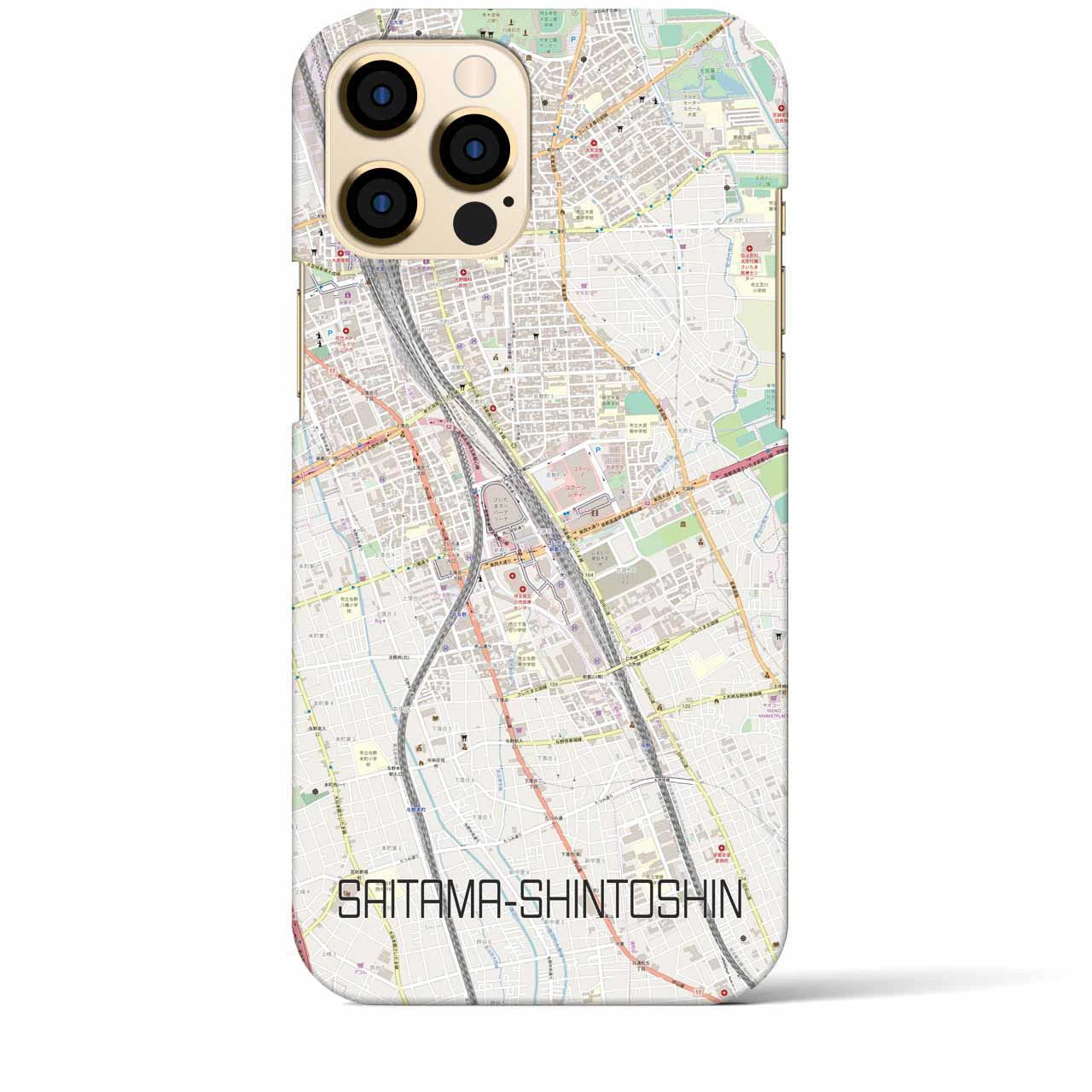 【さいたま新都心(埼玉県)】地図柄iPhoneケース(バックカバータイプ)