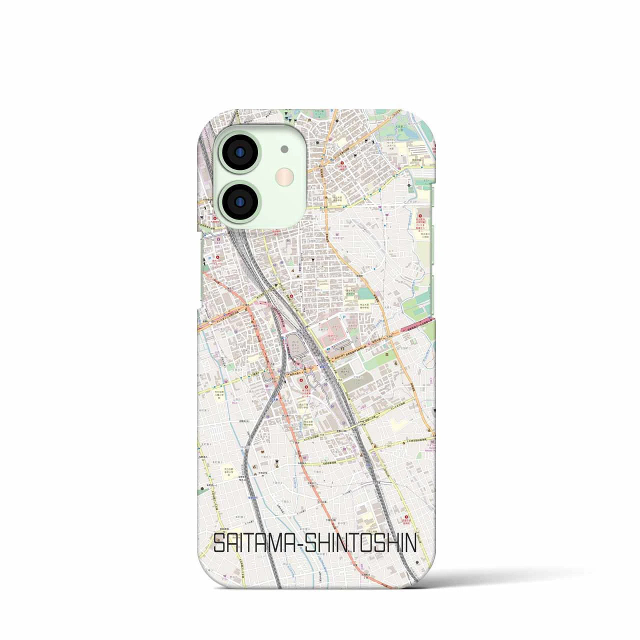【さいたま新都心(埼玉県)】地図柄iPhoneケース(バックカバータイプ)