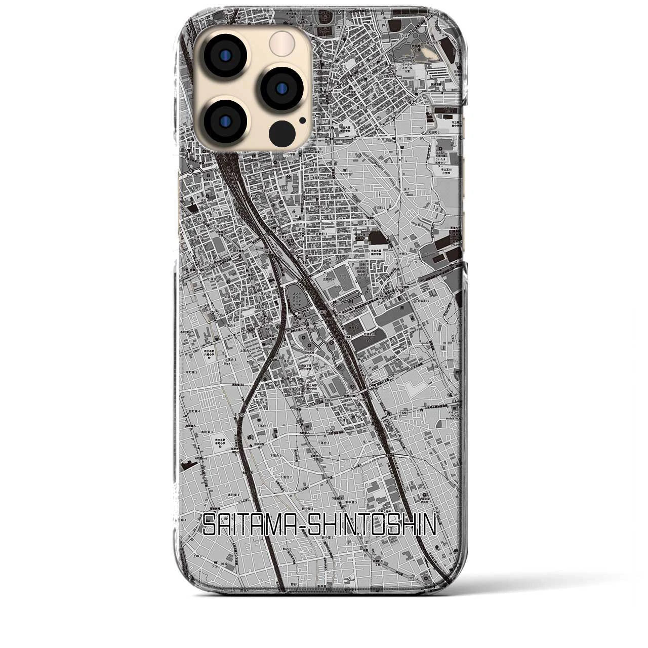 【さいたま新都心(埼玉県)】地図柄iPhoneケース(クリアタイプ)