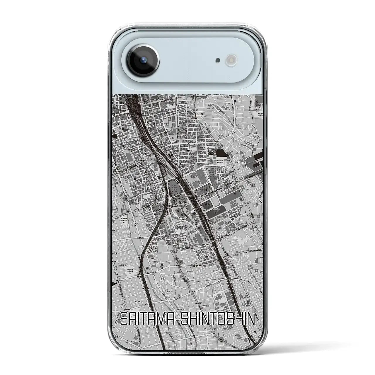 【さいたま新都心(埼玉県)】地図柄iPhoneケース(クリアタイプ)