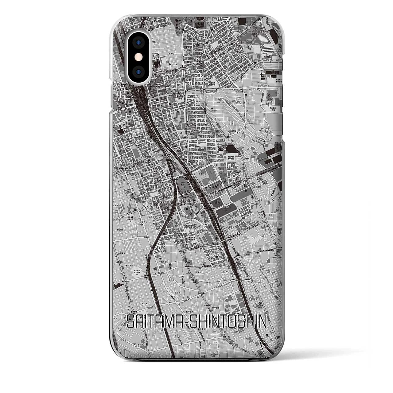 【さいたま新都心(埼玉県)】地図柄iPhoneケース(クリアタイプ)