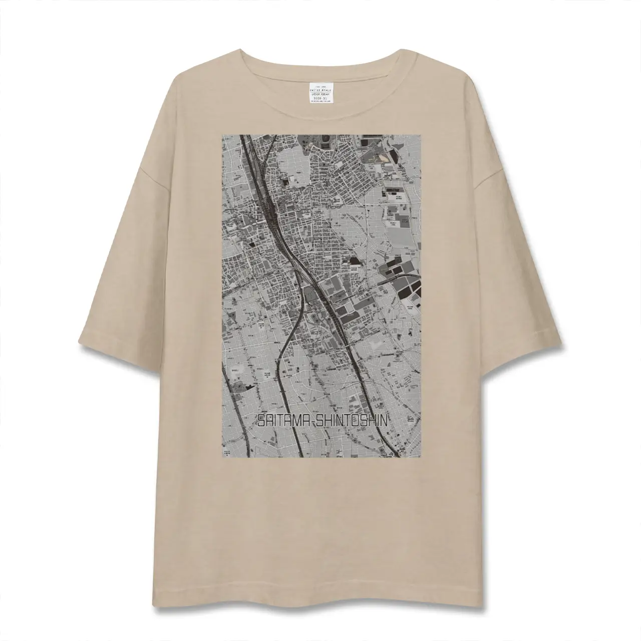 【さいたま新都心(埼玉県)】地図柄ビッグシルエットTシャツ