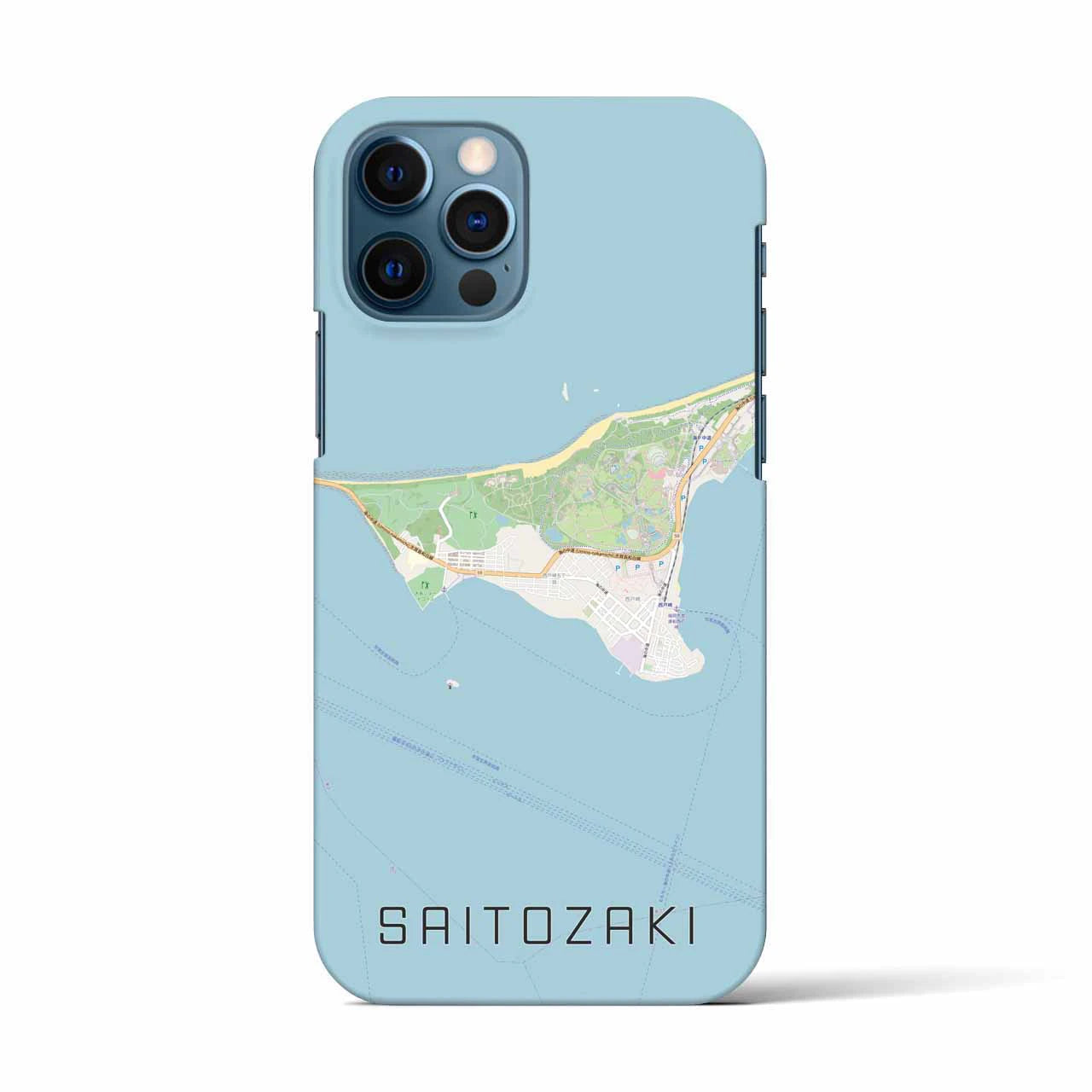 【西戸崎(福岡県)】地図柄iPhoneケース(バックカバータイプ)