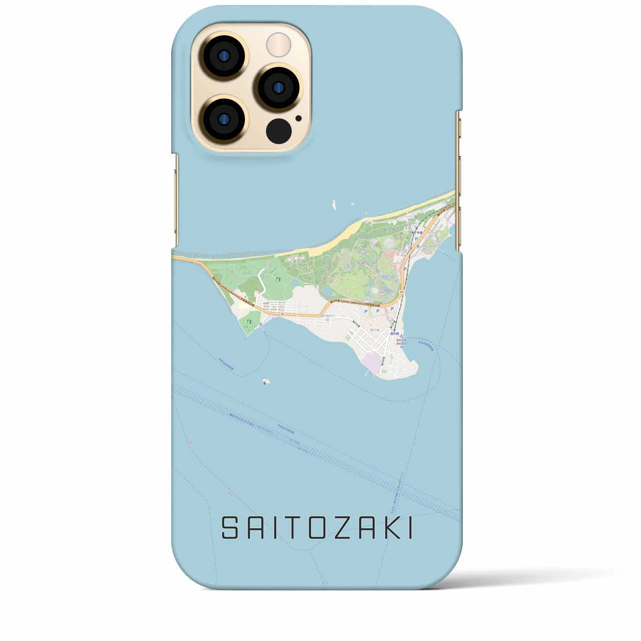 【西戸崎(福岡県)】地図柄iPhoneケース(バックカバータイプ)