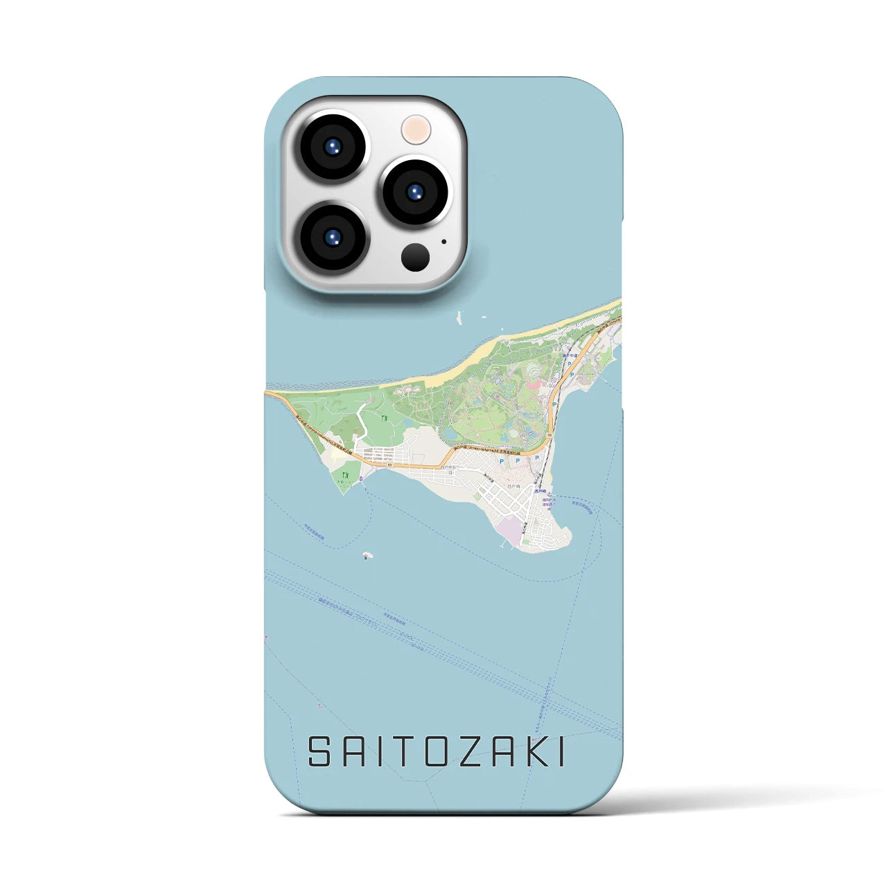 【西戸崎(福岡県)】地図柄iPhoneケース(バックカバータイプ)