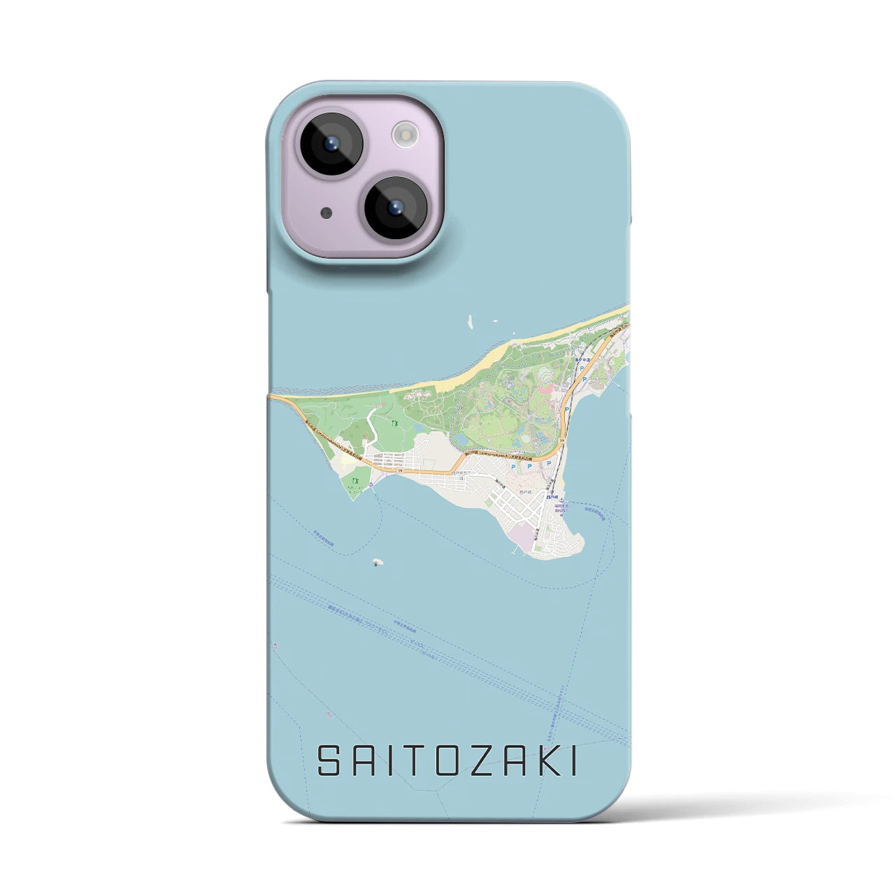 【西戸崎(福岡県)】地図柄iPhoneケース(バックカバータイプ)