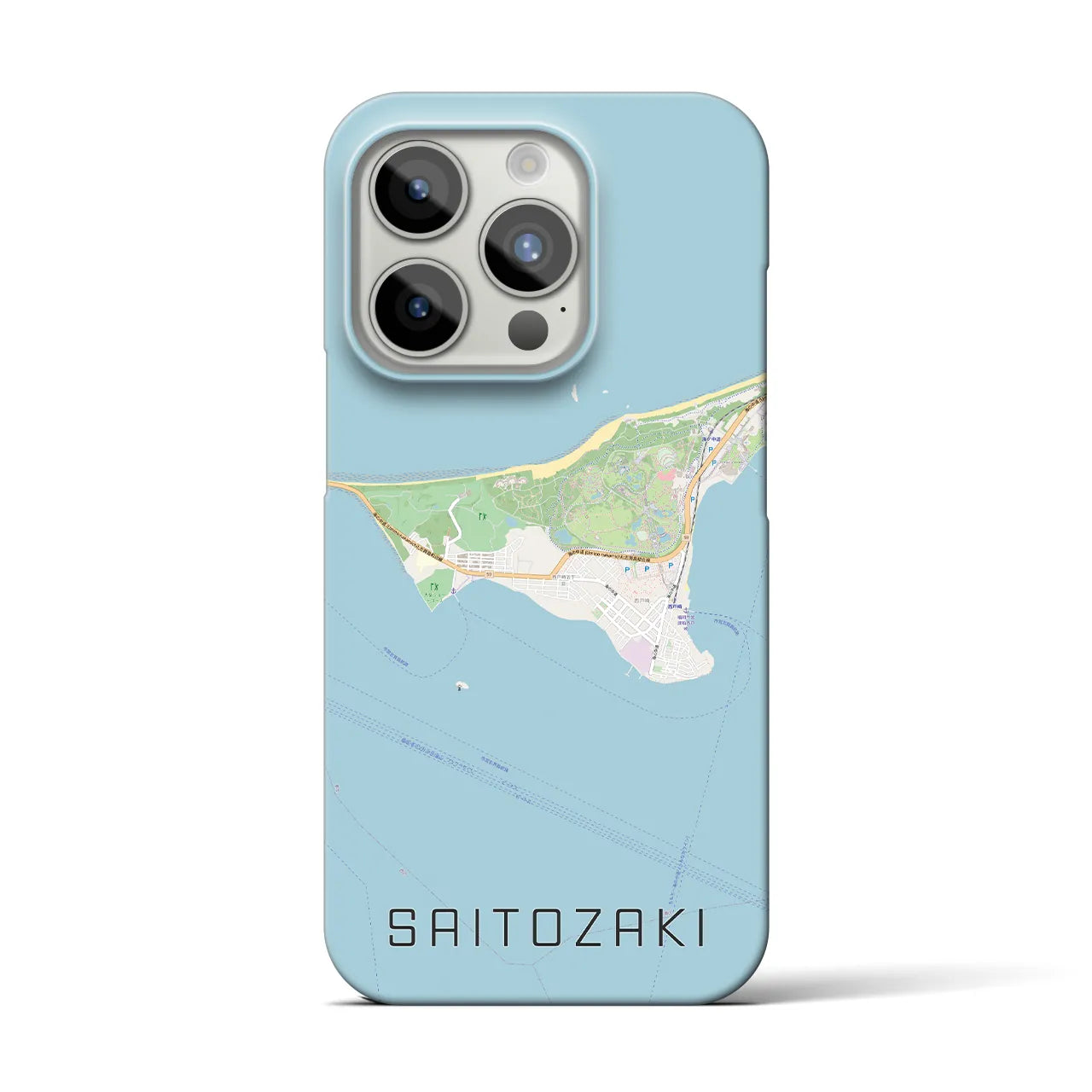 【西戸崎(福岡県)】地図柄iPhoneケース(バックカバータイプ)