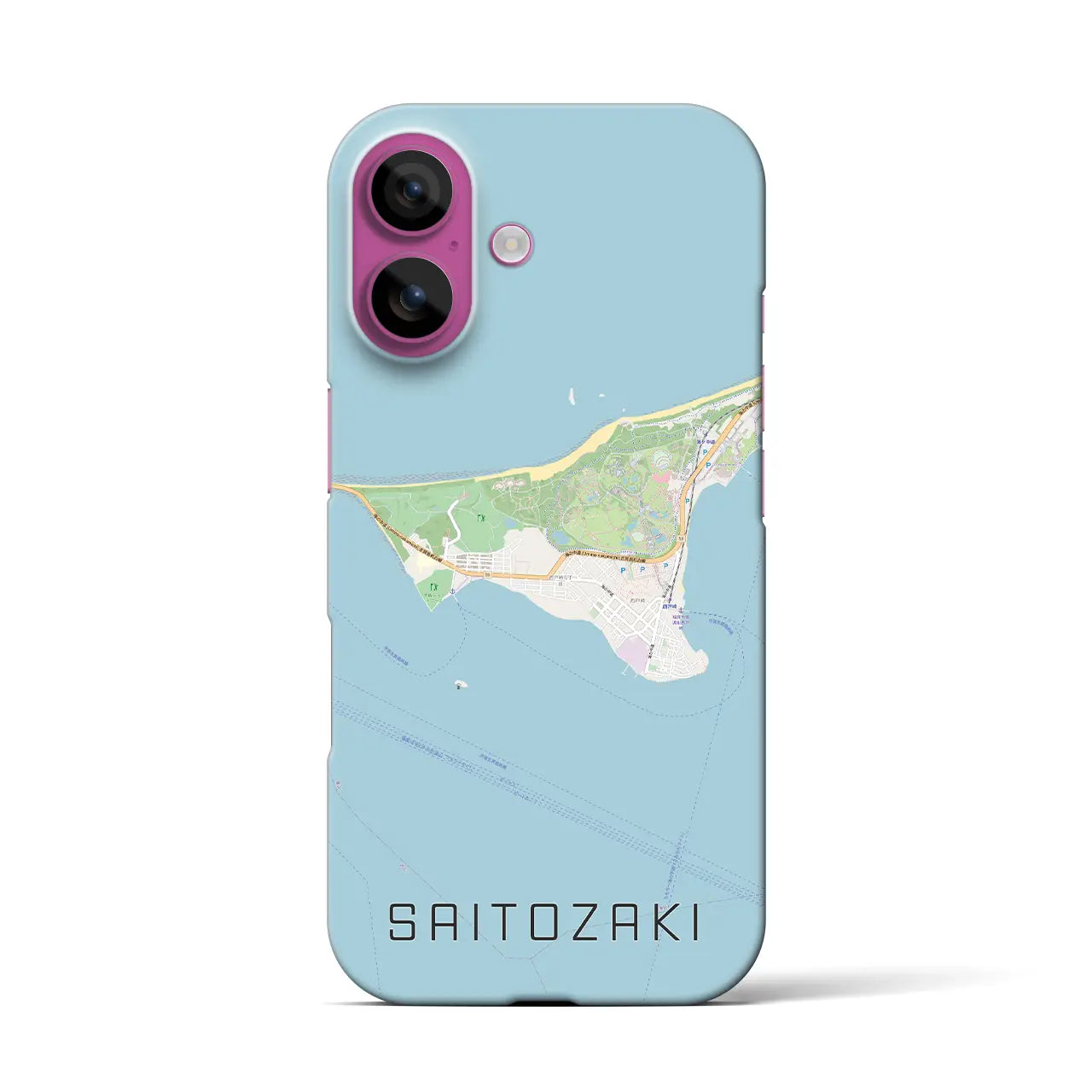 【西戸崎(福岡県)】地図柄iPhoneケース(バックカバータイプ)