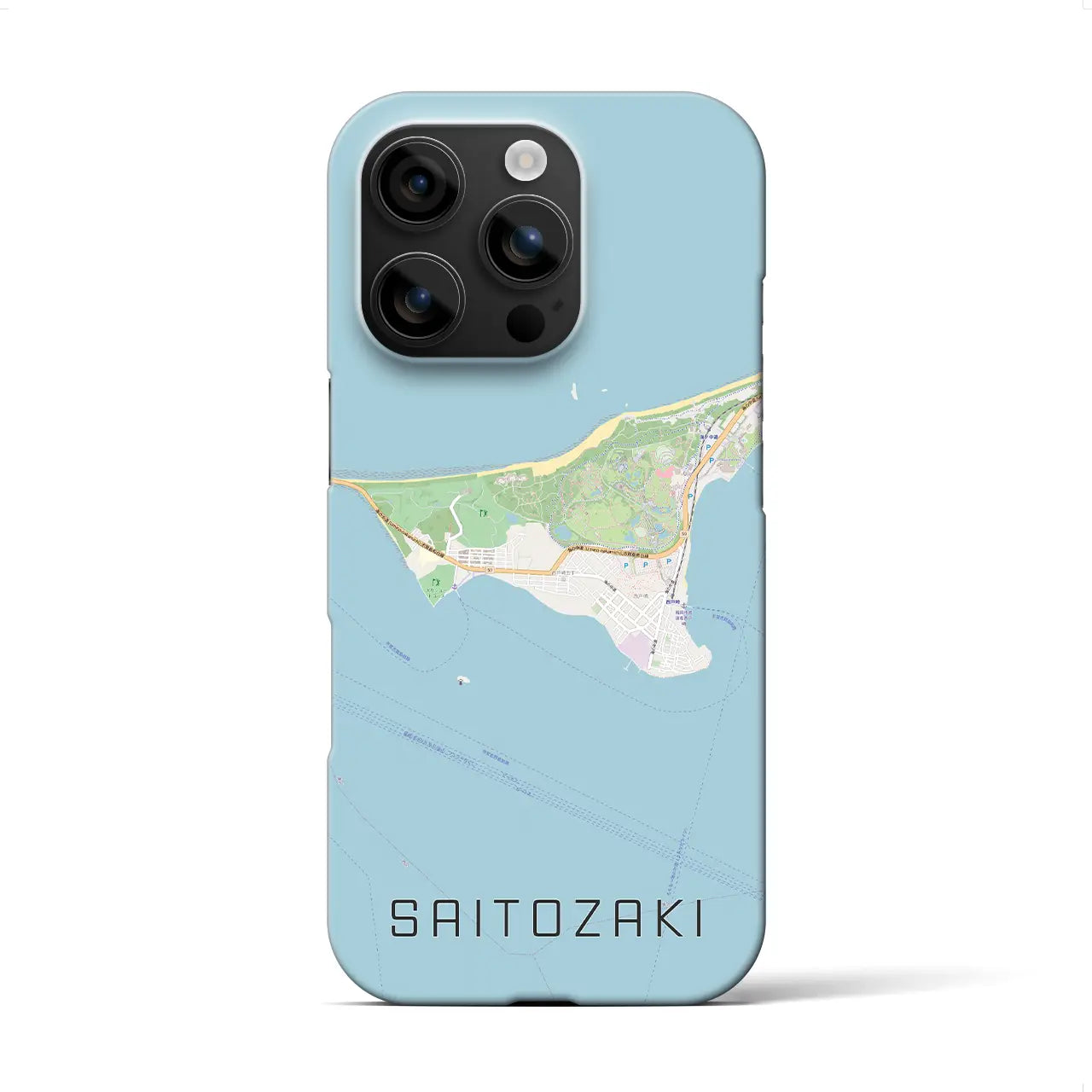 【西戸崎(福岡県)】地図柄iPhoneケース(バックカバータイプ)