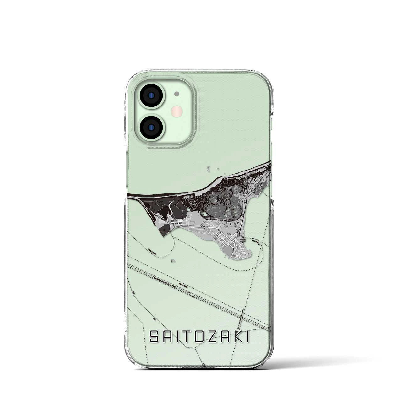 【西戸崎(福岡県)】地図柄iPhoneケース(クリアタイプ)