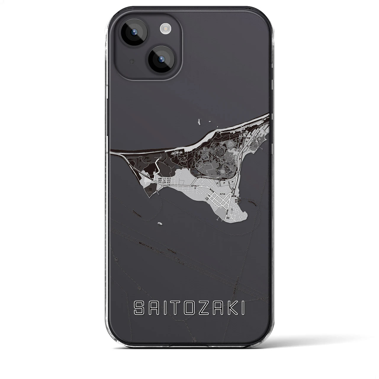 【西戸崎(福岡県)】地図柄iPhoneケース(クリアタイプ)