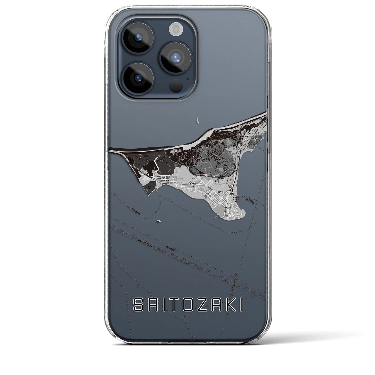 【西戸崎(福岡県)】地図柄iPhoneケース(クリアタイプ)