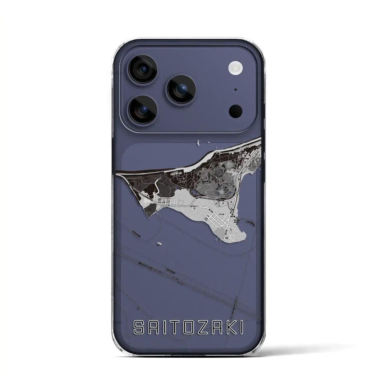 【西戸崎(福岡県)】地図柄iPhoneケース(クリアタイプ)