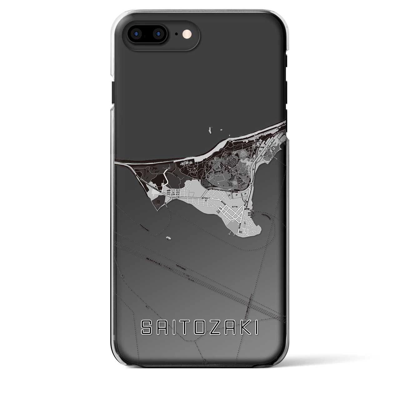 【西戸崎(福岡県)】地図柄iPhoneケース(クリアタイプ)