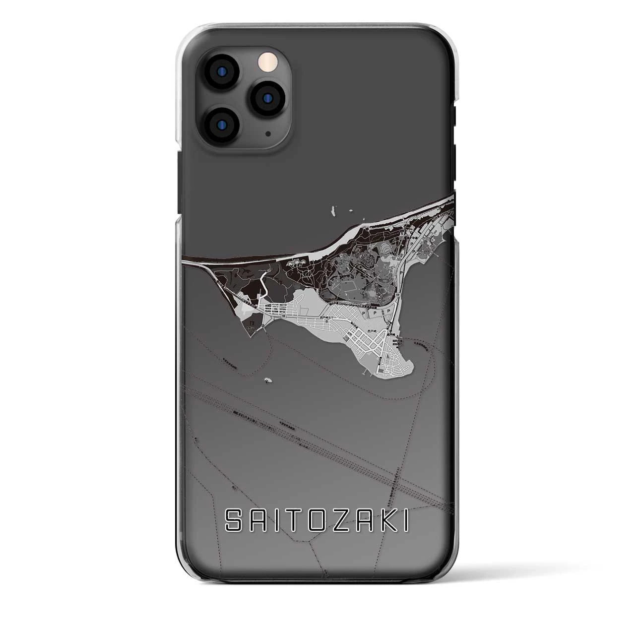 【西戸崎(福岡県)】地図柄iPhoneケース(クリアタイプ)