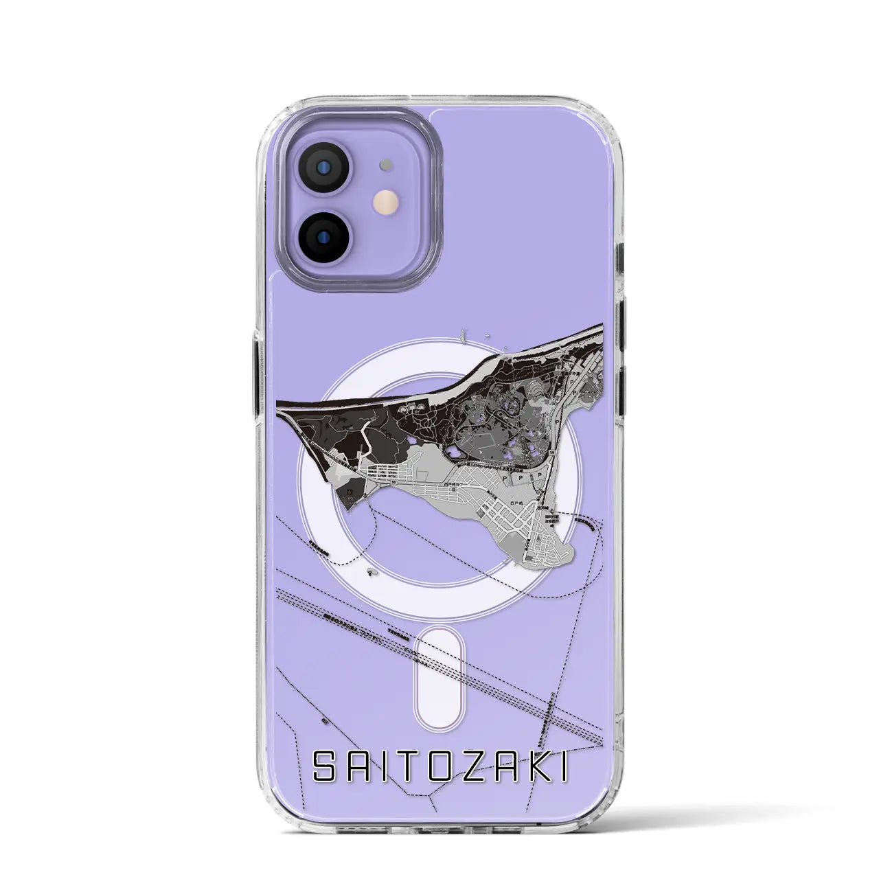 【西戸崎(福岡県)】地図柄iPhoneケース(MagSafeタイプ)