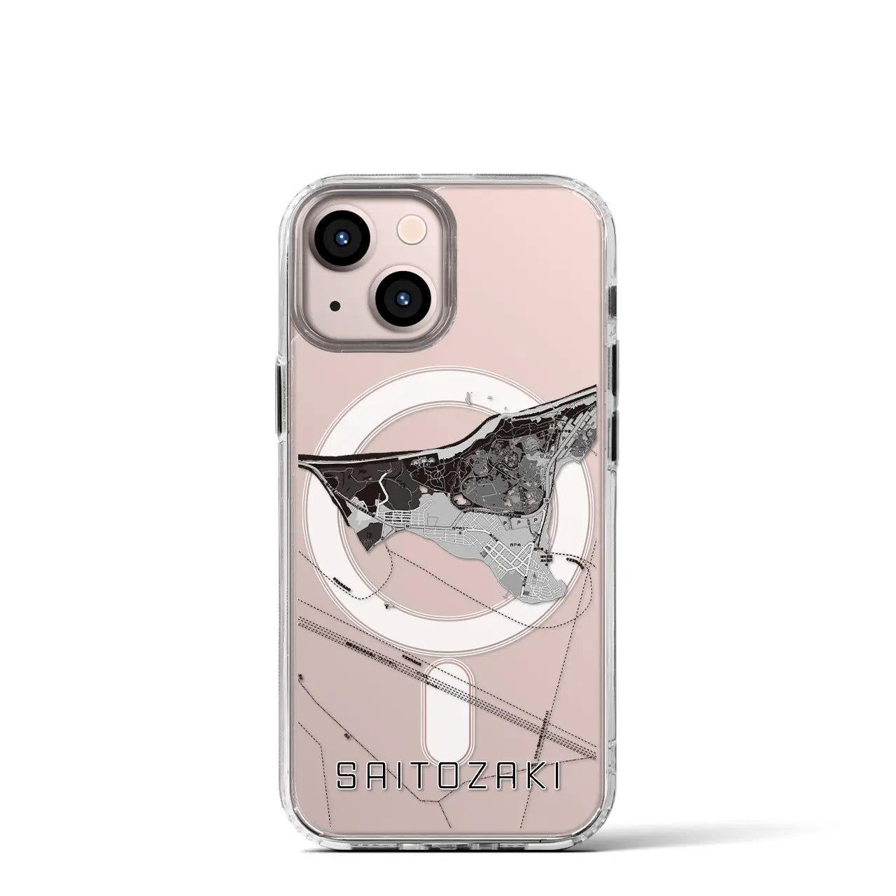 【西戸崎(福岡県)】地図柄iPhoneケース(MagSafeタイプ)