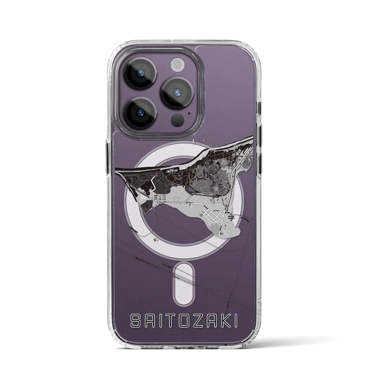 【西戸崎(福岡県)】地図柄iPhoneケース(MagSafeタイプ)