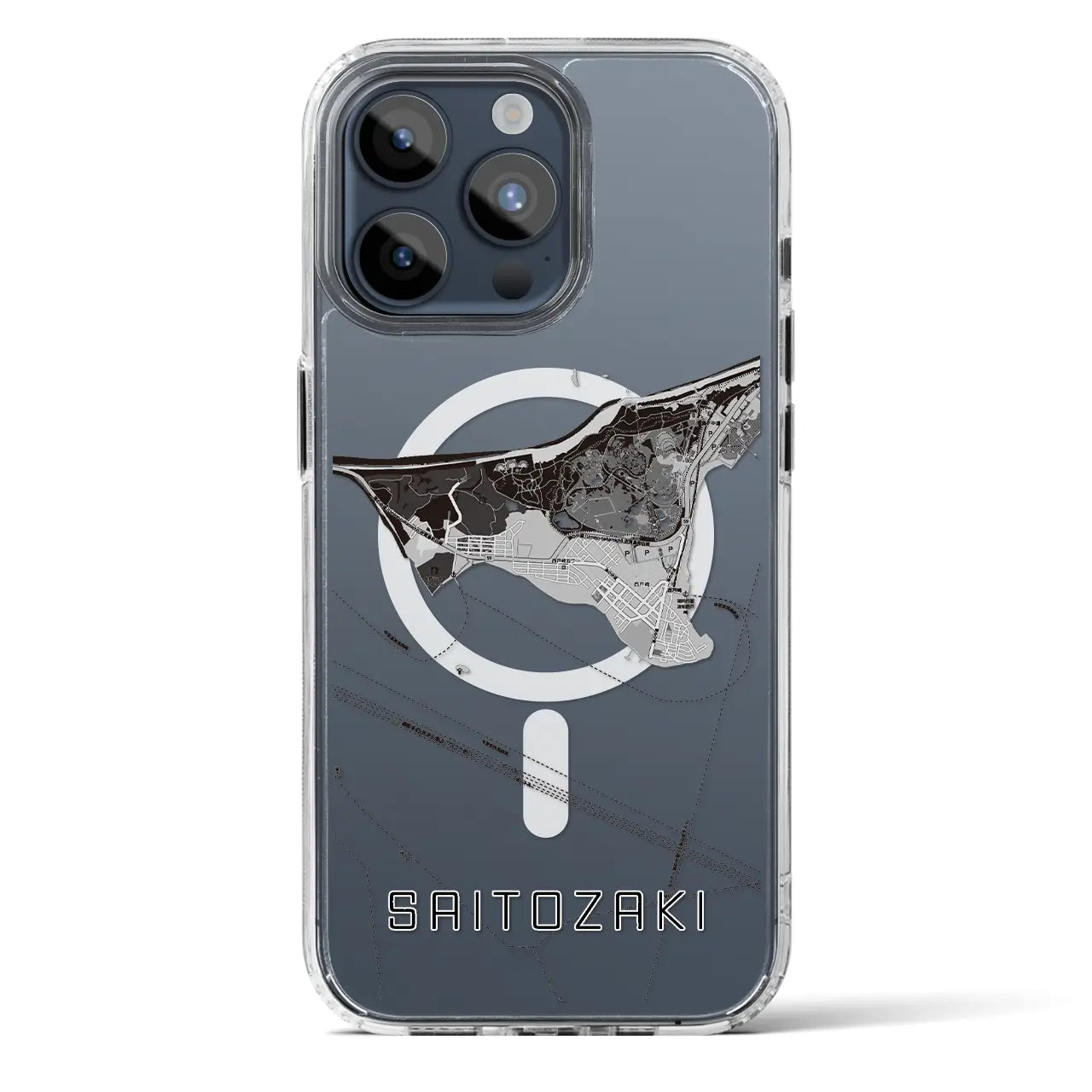 【西戸崎(福岡県)】地図柄iPhoneケース(MagSafeタイプ)