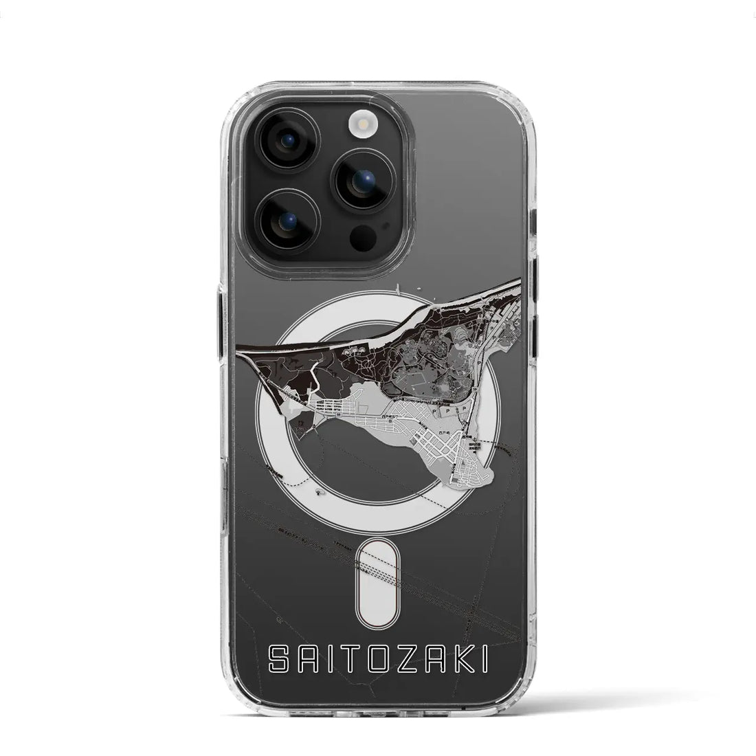 【西戸崎(福岡県)】地図柄iPhoneケース(MagSafeタイプ)