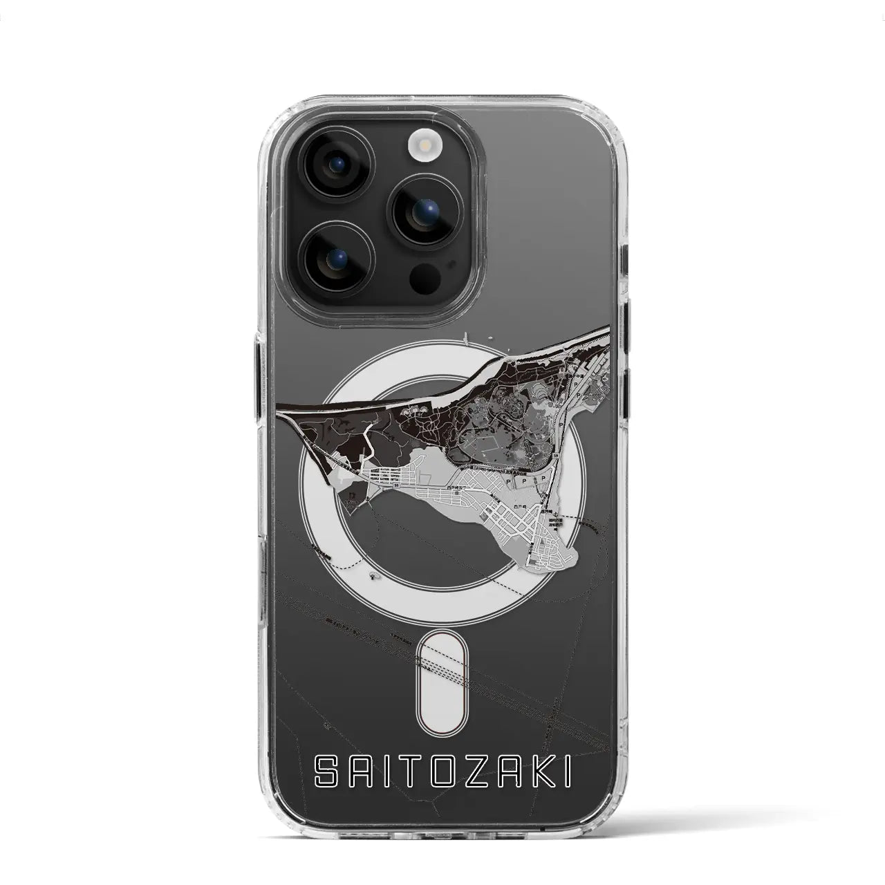 【西戸崎(福岡県)】地図柄iPhoneケース(MagSafeタイプ)