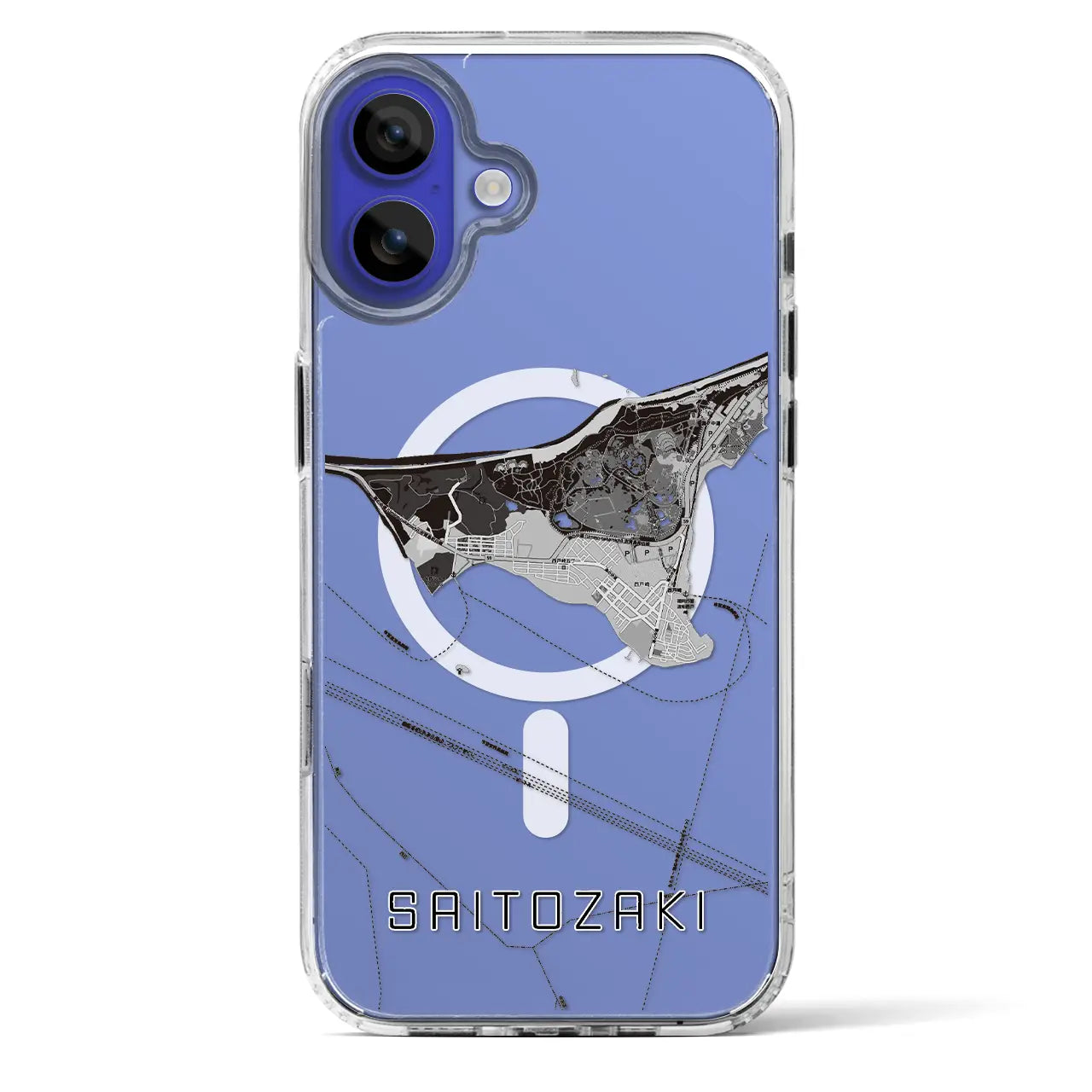 【西戸崎(福岡県)】地図柄iPhoneケース(MagSafeタイプ)