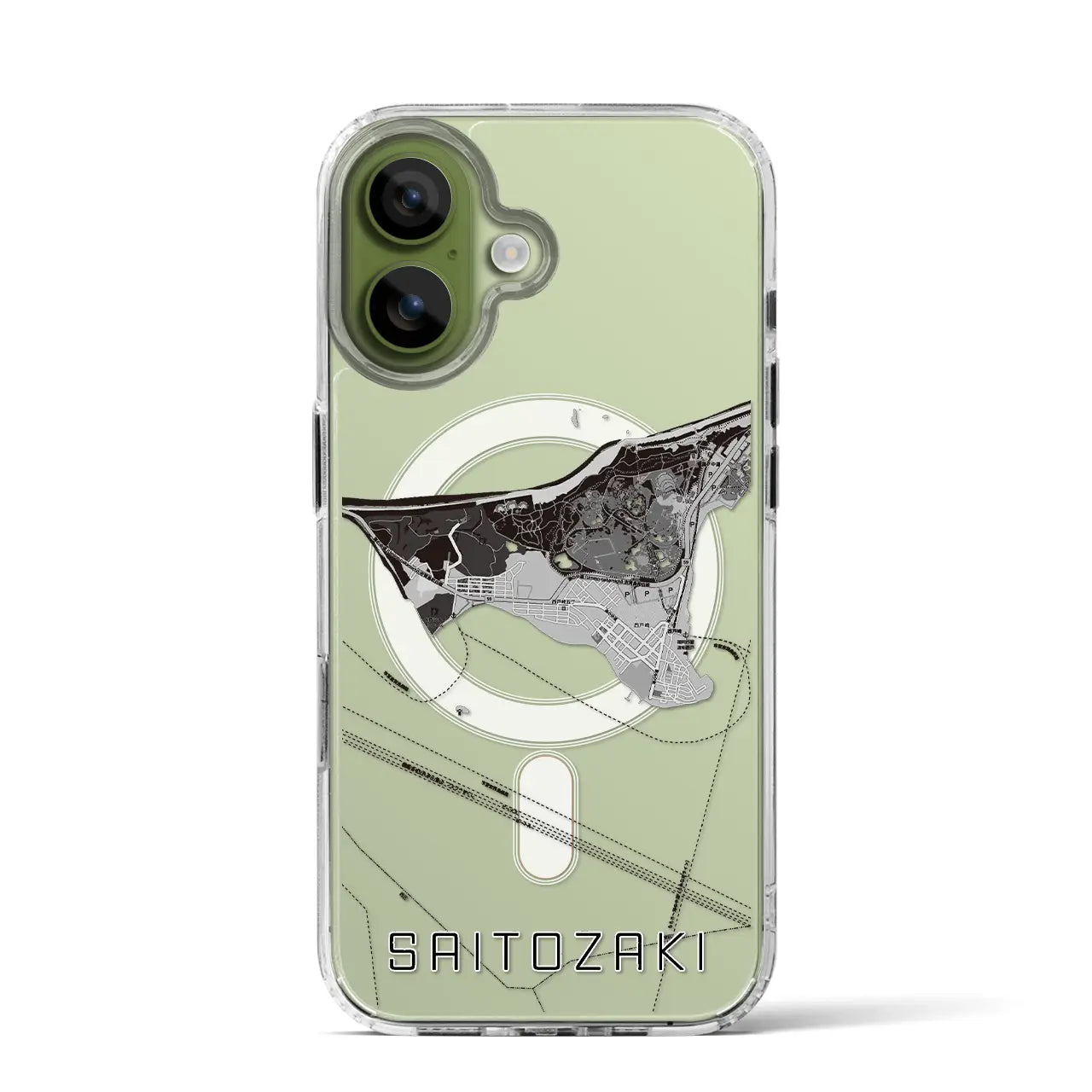 【西戸崎(福岡県)】地図柄iPhoneケース(MagSafeタイプ)