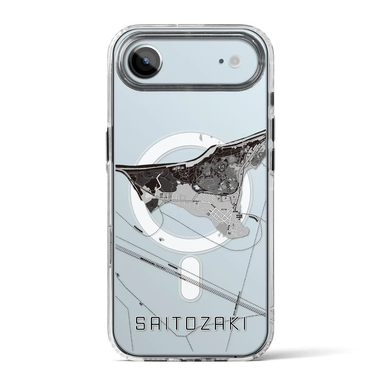 【西戸崎(福岡県)】地図柄iPhoneケース(MagSafeタイプ)