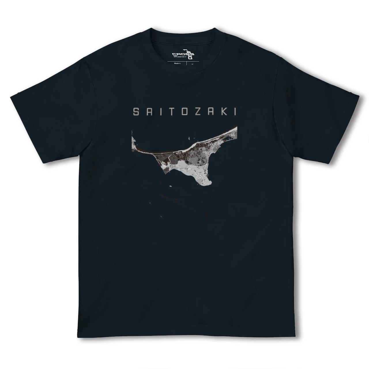 【西戸崎(福岡県)】地図柄ヘビーウェイトTシャツ