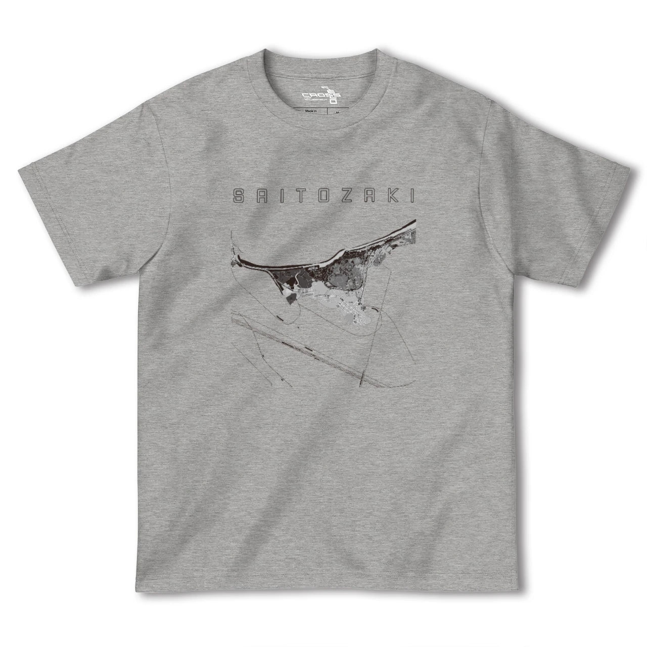 【西戸崎(福岡県)】地図柄ヘビーウェイトTシャツ
