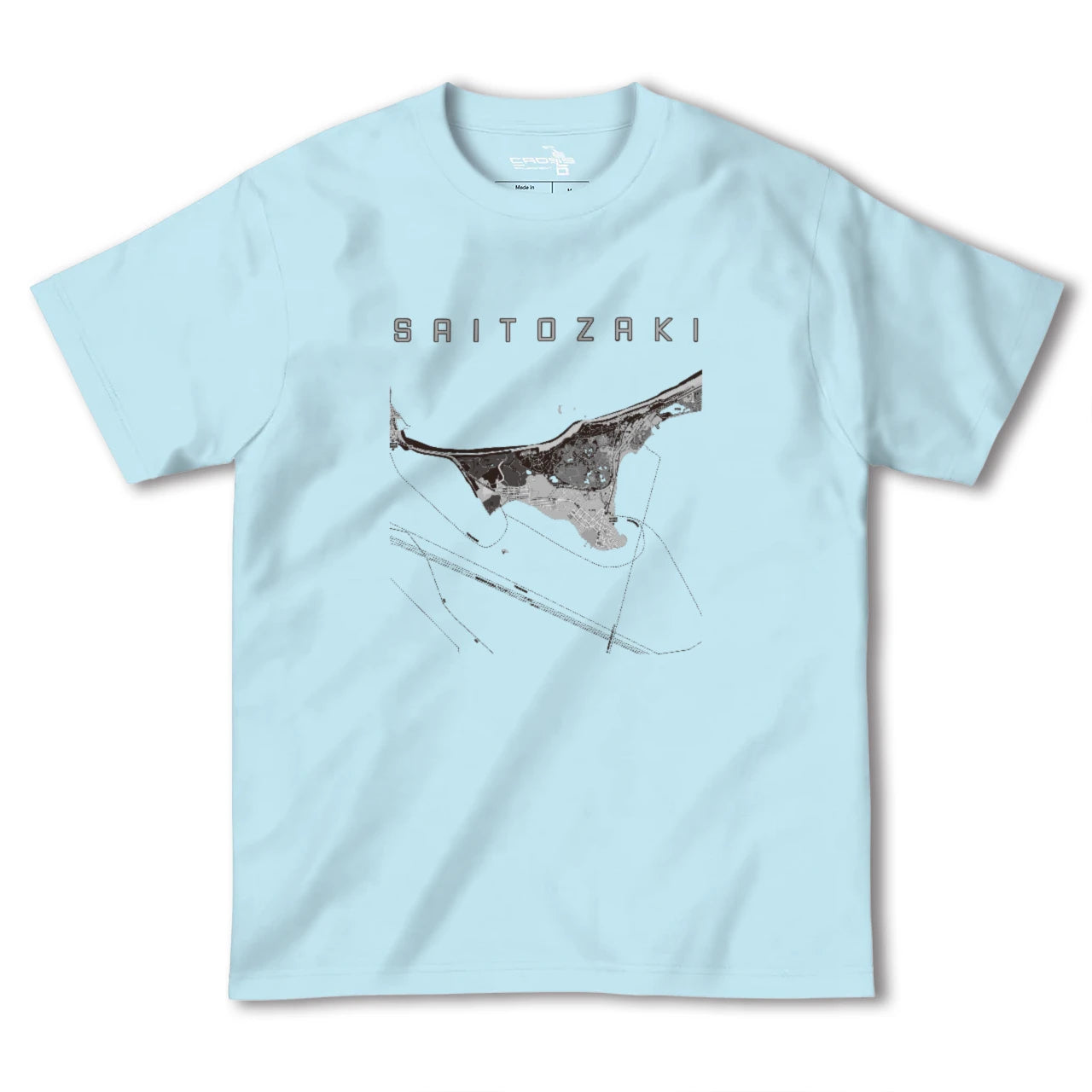 【西戸崎(福岡県)】地図柄ヘビーウェイトTシャツ