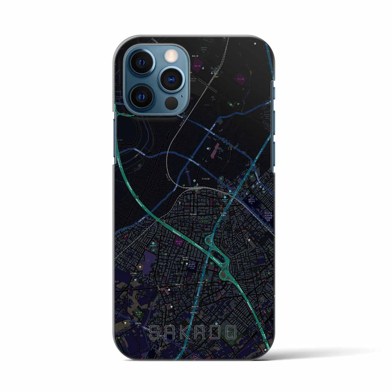 【坂戸(埼玉県)】地図柄iPhoneケース(バックカバータイプ)