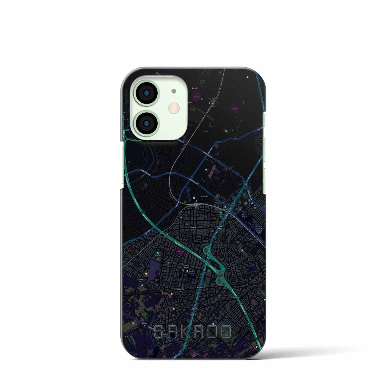 【坂戸(埼玉県)】地図柄iPhoneケース(バックカバータイプ)