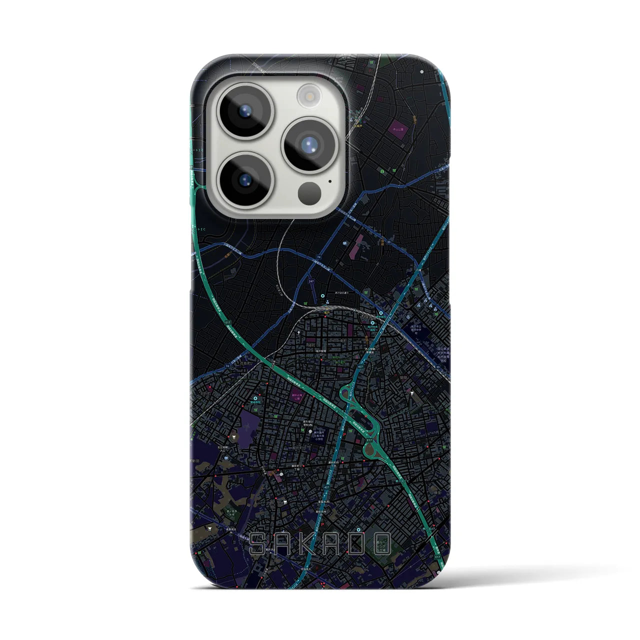【坂戸(埼玉県)】地図柄iPhoneケース(バックカバータイプ)