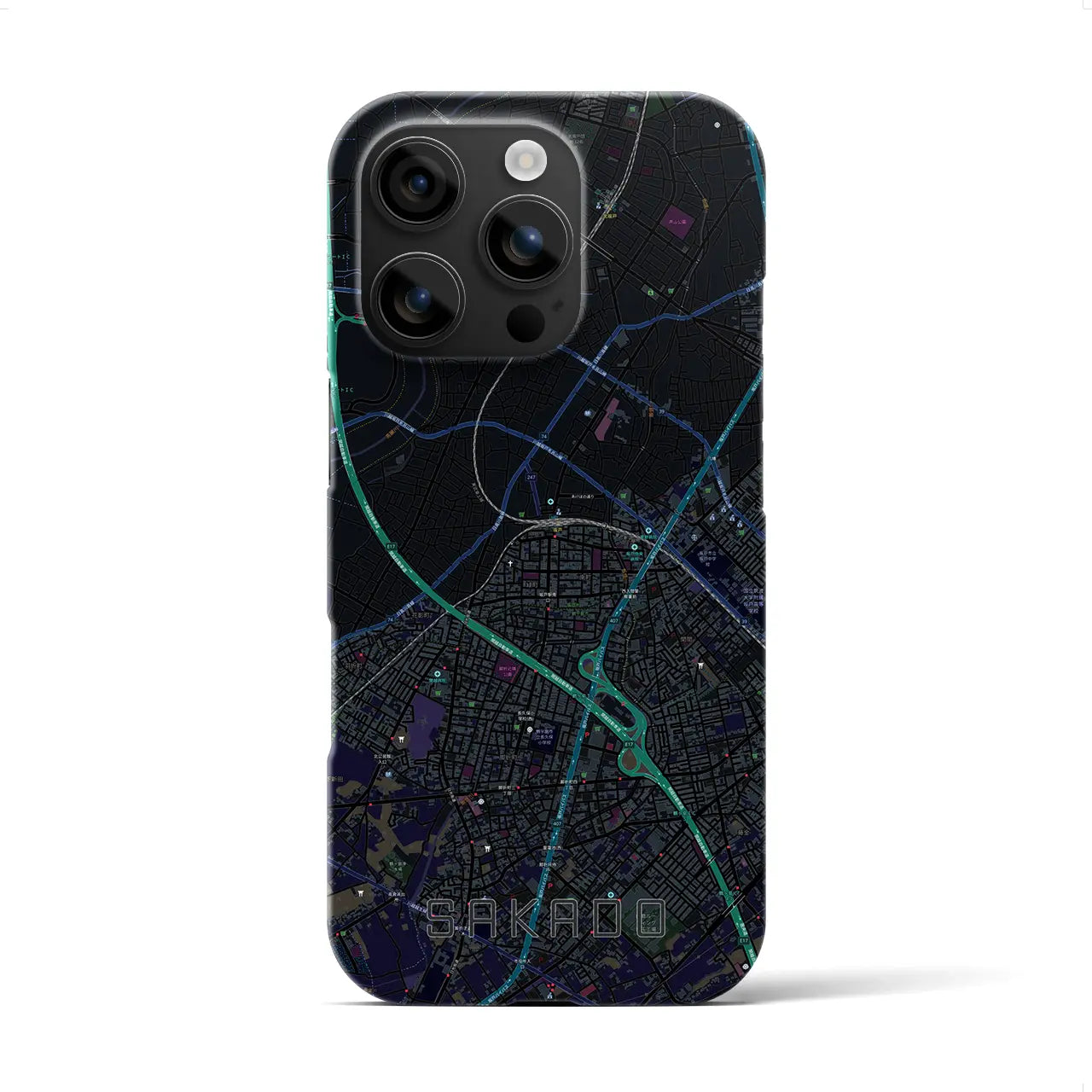 【坂戸(埼玉県)】地図柄iPhoneケース(バックカバータイプ)