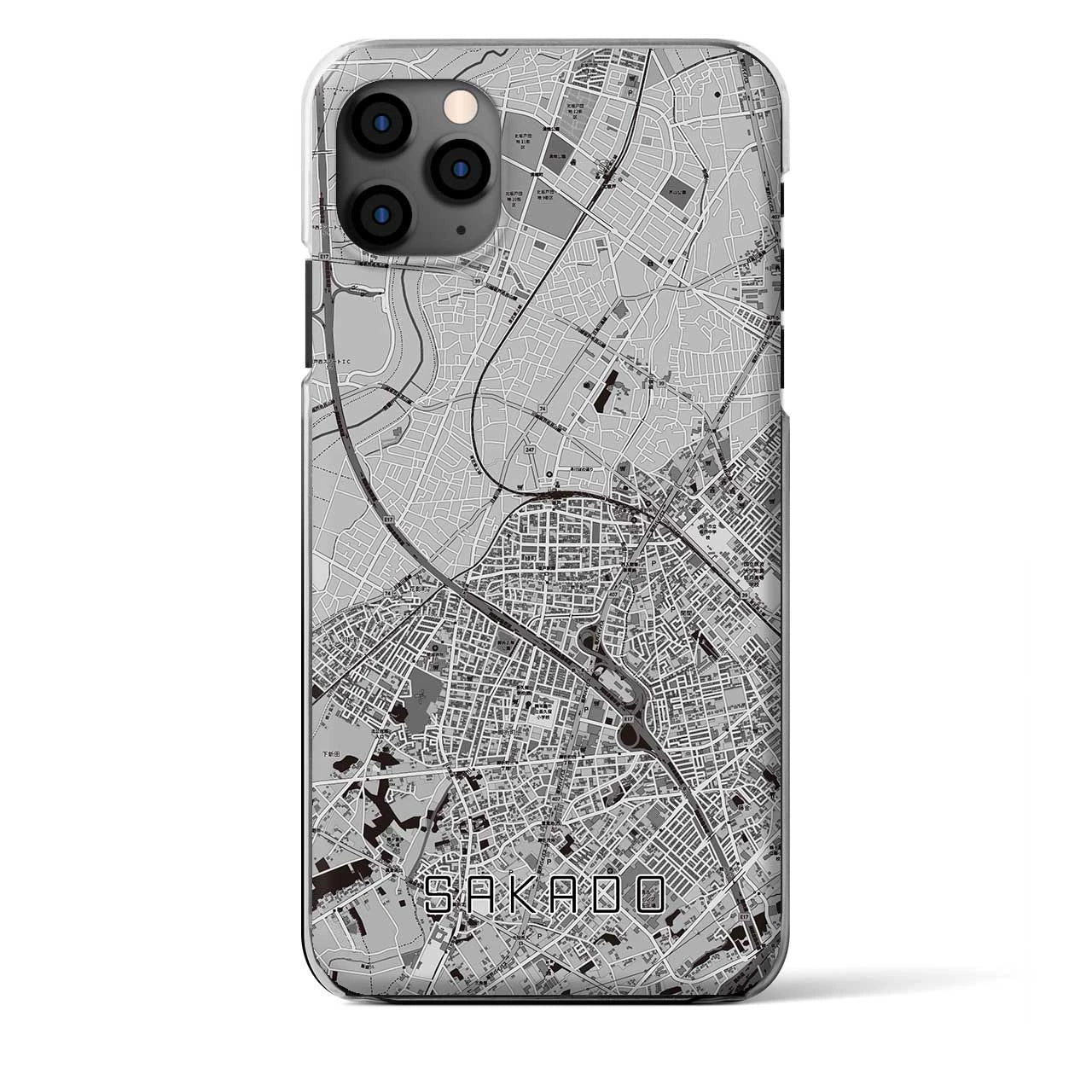 【坂戸(埼玉県)】地図柄iPhoneケース(クリアタイプ)