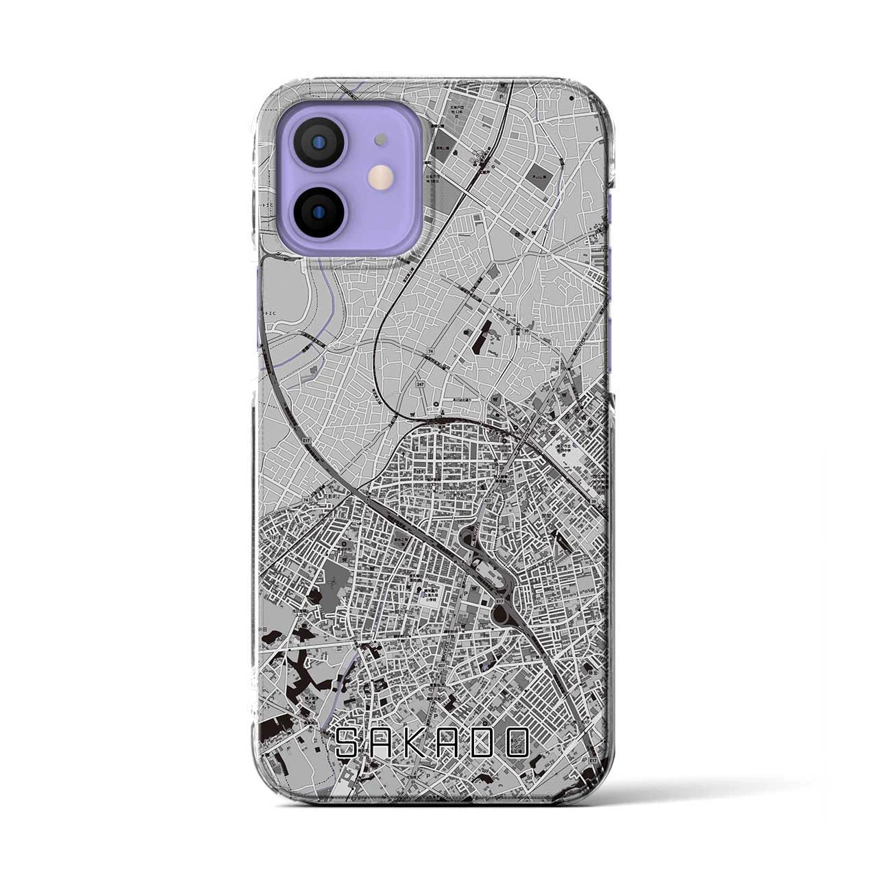 【坂戸(埼玉県)】地図柄iPhoneケース(クリアタイプ)