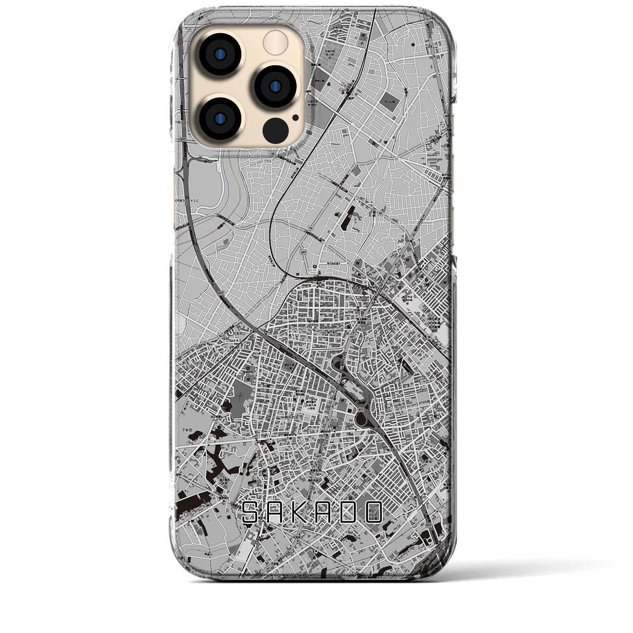 【坂戸(埼玉県)】地図柄iPhoneケース(クリアタイプ)