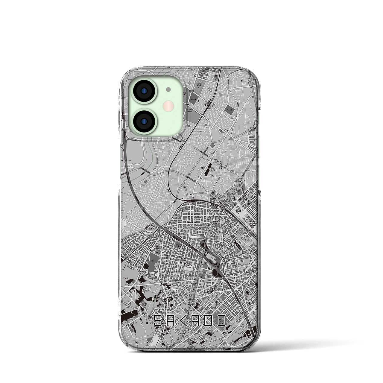 【坂戸(埼玉県)】地図柄iPhoneケース(クリアタイプ)