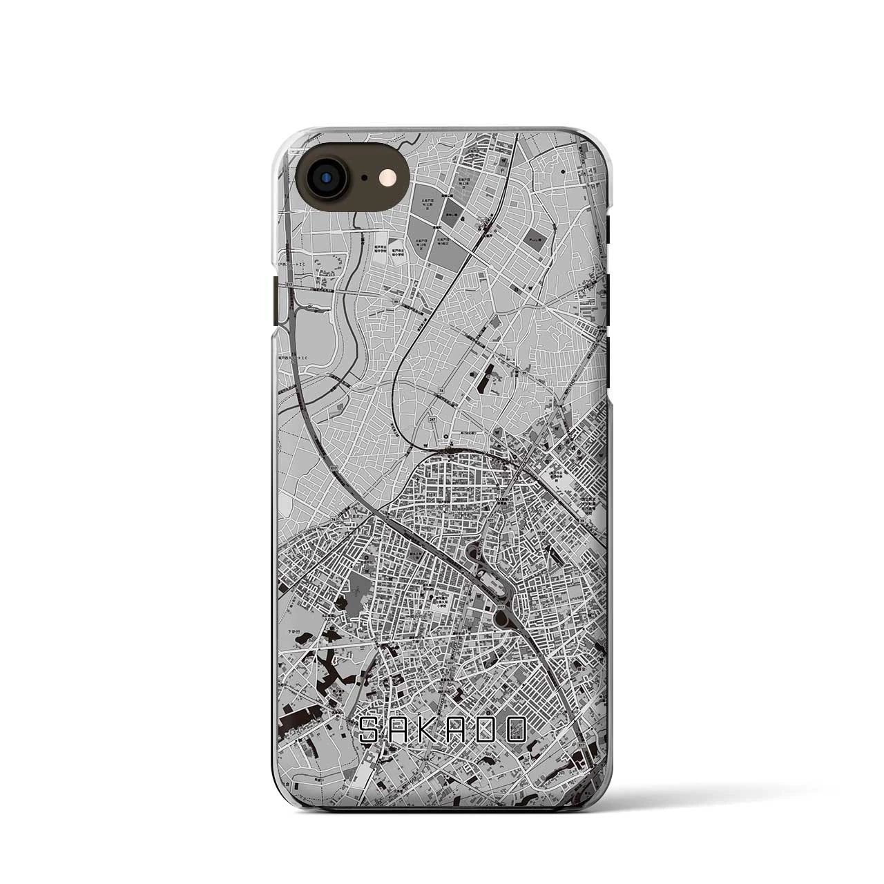 【坂戸(埼玉県)】地図柄iPhoneケース(クリアタイプ)