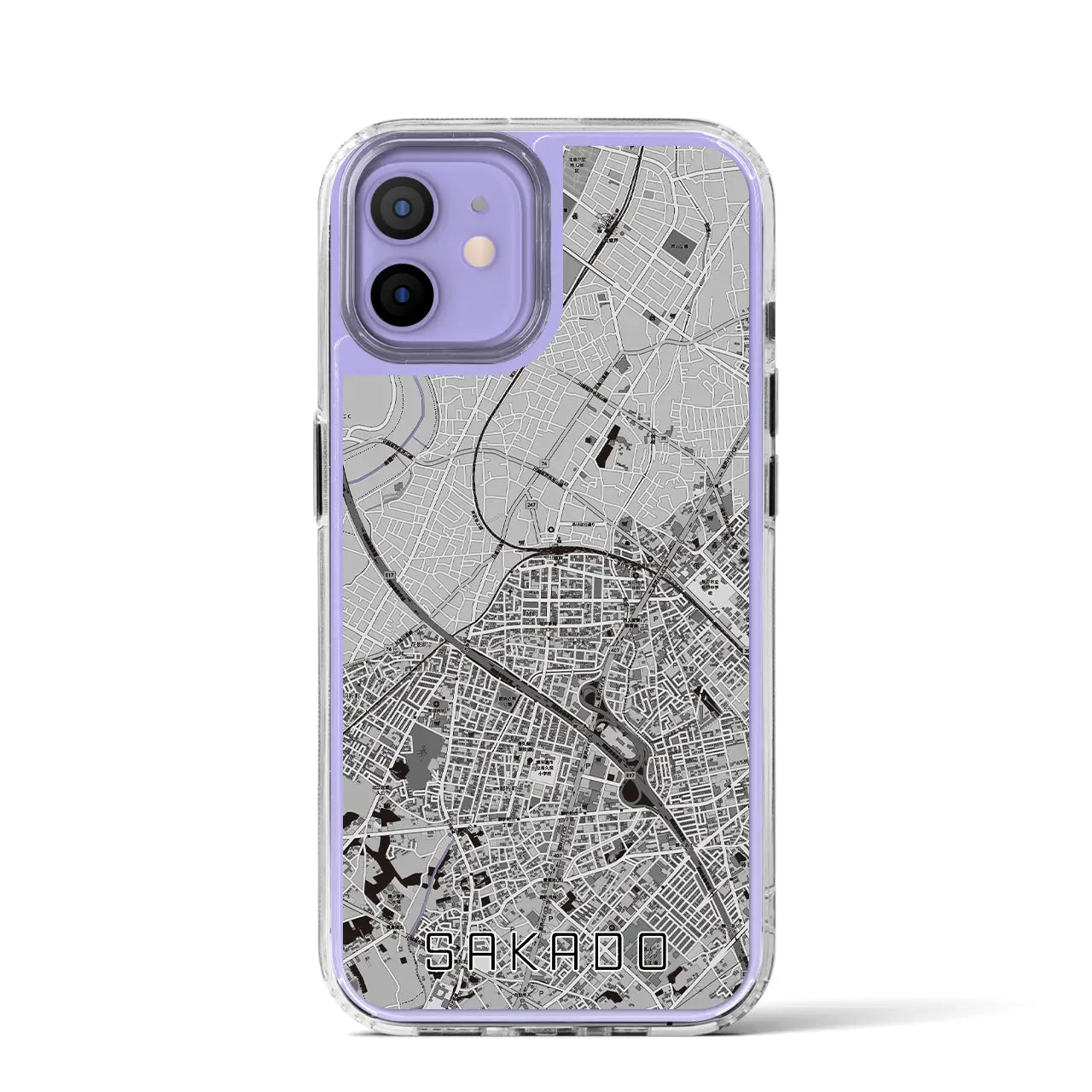 【坂戸(埼玉県)】地図柄iPhoneケース(MagSafeタイプ)