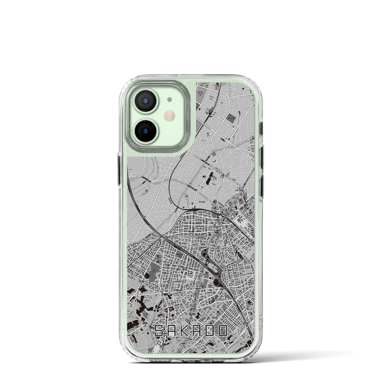 【坂戸(埼玉県)】地図柄iPhoneケース(MagSafeタイプ)
